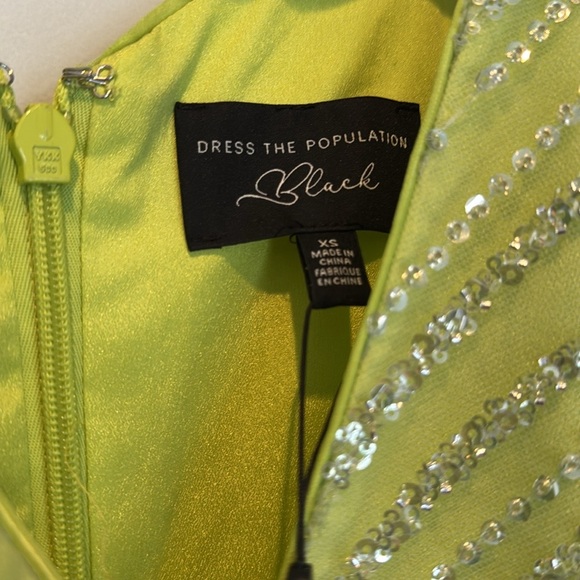 NWT Dress The Population Black Label "Charlie" jumpsuit XS Lemongrass Multi - Picture 10 of 16